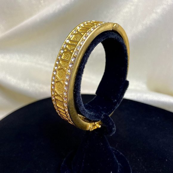 💖Gold Tone Bracelet Set with Roman Numeral Numbers & CZ's 7-1/8 in. /B71 - Picture 6 of 6